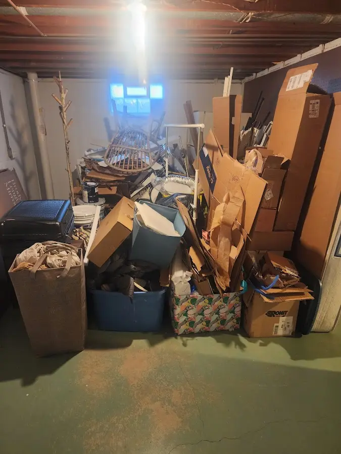 Roll-off dumpster container at job site for 15 Yard Dumpster Rental in Osage